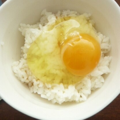 今日のお昼は卵かけご飯にしました！おいしくいただきました＾＾♪ごちそうさまです～。